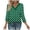 02 Vert, variante sur Fewfanhot Hauts pour Femmes Mode d'Automne Col en V Tenue de Bureau Décontractée Tunique Chandail Tenues