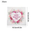 thumbnail image 3 of D Valentine Heart Print Party Napkins Disposable Paper Napkins For Romantic Dinner Table Decor Set Of 20 Sheets Soft Absorbent Facial Tissues, 3 of 6