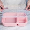thumbnail image 1 of Meitianfacai Bento Box Adult Lunch Box 3-Compartment Meal Prep Container For Kids Stackable Snack Containers For School And Travel Lunch Microwave Safe, 1 of 8