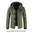 thumbnail image 1 of Becaristey Restez à la Mode et Confortable Manteau à Capuche Chaud Grand Application Manteau en Duvet de Canard pour Homme Vert TG, 1 of 6