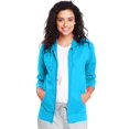 thumbnail image 1 of Hanes Womens Slub Jersey Hoodie, XL, Process Blue, 1 of 2