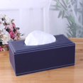 thumbnail image 1 of ORUYROP Leather Tissue Box Holder-Waterproof Rectangular Tissue Box ver Vintage Napkin Paper Holder for Home,Office&Car Der (Navy Blue), 1 of 1