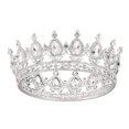 thumbnail image 1 of kurtrusly Rustproof And Anti-corrosion For Medieval Or Cosplay Metallic Luster Wedding Hair Crown Tiaras Silver  + white 1Set, 1 of 6