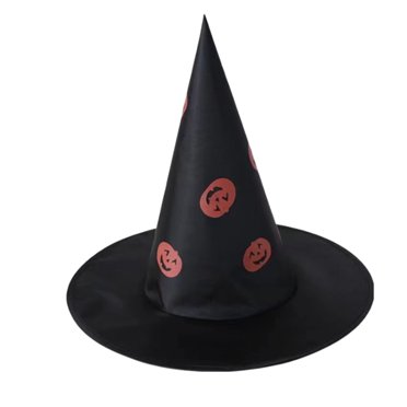 Birdeem Halloween Black Witch Hat Witch Cap with Hook for Wearing Can Also Be Used for Halloween Yard Hanging Decoration