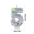 thumbnail image 3 of ZZkhGO Number Birthday Cake Candles, Multicolor First Birthday Candle Flower, Wax Digital Candles for Celebration Party, 3 of 6