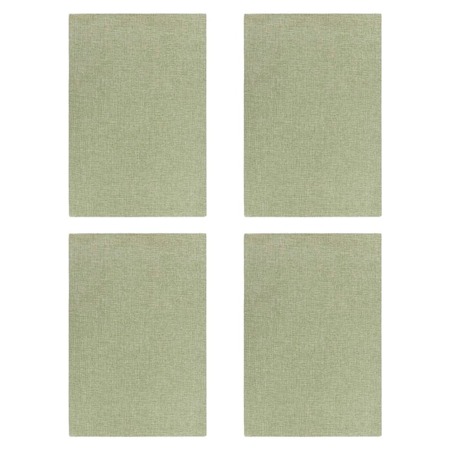 maskred 4 Pcs Napperons en Lin à Double Couche Napperons de Table à Manger Vaisselle Lavable Tapis Résistant aux Taches Maison Vert