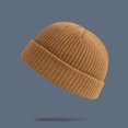 thumbnail image 3 of Unisex Fashion Warm Winter Casual Knitted Hat Solid Color All-match Hat, 3 of 9
