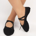 thumbnail image 1 of Ballet Shoes Split Sole Round Toe Flat Canvas Dancing Shoes for Children & Adults, 1 of 4