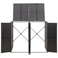 thumbnail image 3 of vidaXL Double Wheelie Bin Shed Black 140x80x117 cm Poly Rattan, 3 of 5