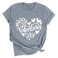 thumbnail image 1 of Pisexur Valentines Day T-shirt Top Femmes Imprimé Manches Courtes Haut Manches Courtes Col Rond Haut Chemise, 1 of 2