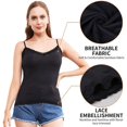 thumbnail image 5 of Charmo Women's Lace Camisole Adjustable Spaghetti Strap Tank Tops 2 Pack, 5 of 5