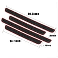 thumbnail image 5 of Door Sill Plate Protectors for Car Universal Door Entry Guards Sill Scuff Cover Panel Step Protector,Door Sill Plate Protectors for Car　, Welcome Pedal　Protector Cover,　Black 4pcs/Set,Black Red, 5 of 5