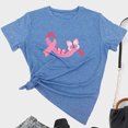 thumbnail image 1 of TIMIFIS T-Shirt Ruban Rose de Sensibilisation au Cancer du Sein pour Femmes T-Shirts Cancer du Sein Été Ample Imprimé Col Rond T-Shirt Manches Courtes Blouse Décontractée Automne/hiver, 1 of 5