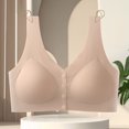 thumbnail image 4 of Yuzhih Womens Front Closure Everyday Bras Comfortable Wireless Bralettes V Neck Seamless Bra Wire Free Basic Bras, 4 of 5