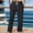 Style2-Black mens pants, variant on Mceream Mens Linen Blend Pants with Elastic Waistband Lightweight and Breathable Summer Beach Pants with Pockets Pantalon De Lino Para Hombre White XXL
