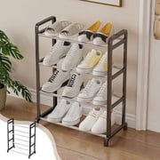 Dvkptbk 4 Tier Shoe Rack for Closet Shoe Organizer - Shoe Shelf Storage for Closet, Bedroom, Entryway, Garage - Shoe Storage Organizer Home Essentials