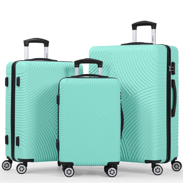Sunbee Luggage Sets3 Piece Hardshell Luggage Hardside Luggage Set Lightweight Suitcases with Spinner Wheels, TSA Lock