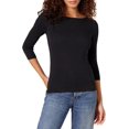 thumbnail image 1 of walmart Essentials T-Shirt à Encolure Bateau à Manches 3/4 pour Femmes, 1 of 8