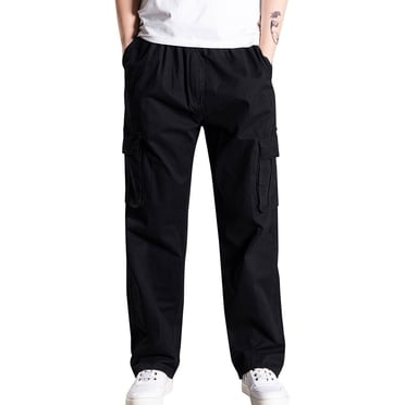 RKSTN Cargo Pants for Men Casual Fashion Loose Plus Size Outdoors Trousers Solid Color Sports Long Pants