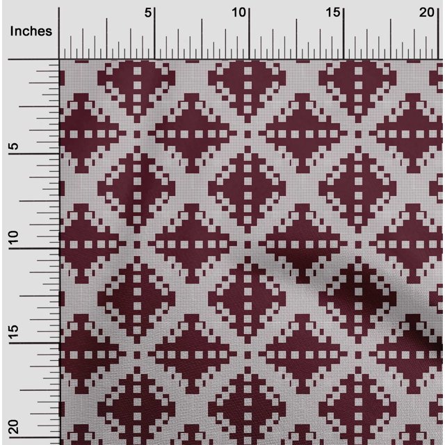 oneOone Cotton Poplin Fabric Check Kasuri Decor Fabric Printed BTY 56 Inch Wide