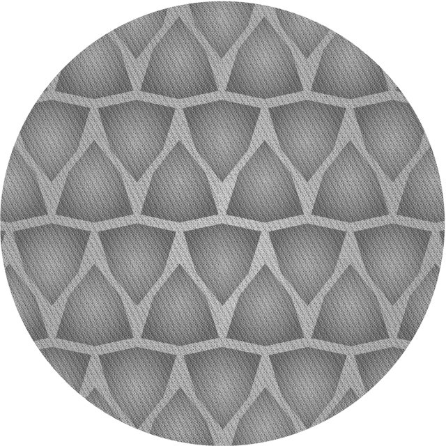 Ahgly Company Tapis d'Intérieur Lavables en Machine, Ronds, Transitionnels, Gris Foncé, 5' Ronds