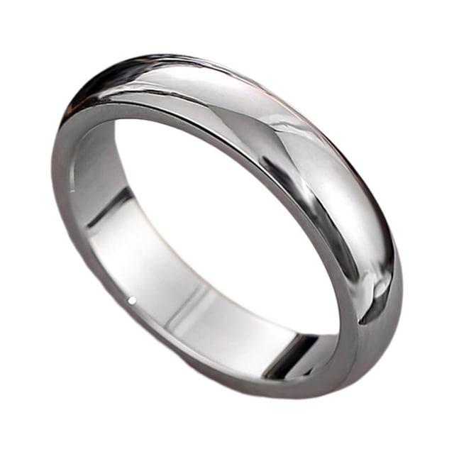 Baohd Party Banquet Ring Portable Couples Lovers Alloy Modern Style Rings Simple Design Decoration Jewelry Birthday Gift Silver Size 7