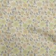 thumbnail image 1 of oneOone Tissu Polyester Spandex Jaune Floral Rétro Matériel de Couture Imprimé Tissu au Mètre 56 Pouces de Large, 1 of 5