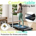 thumbnail image 2 of Walking Pad with Incline, 2.5HP Under Desk Treadmill for Home & Office, 2-in-1 Compact Walking & Jogging Machine with Remote Control & LED Display, 2 of 7