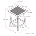 thumbnail image 2 of CorLiving Miramar Solid Wood Square Outdoor Slat Topped Pub Table, White, 2 of 7