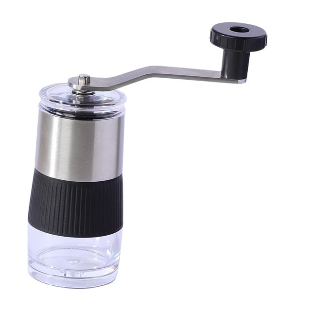 bedienty Coffee Adjustable Manual Coffee Mill Home Picnic Wood for Office Silver