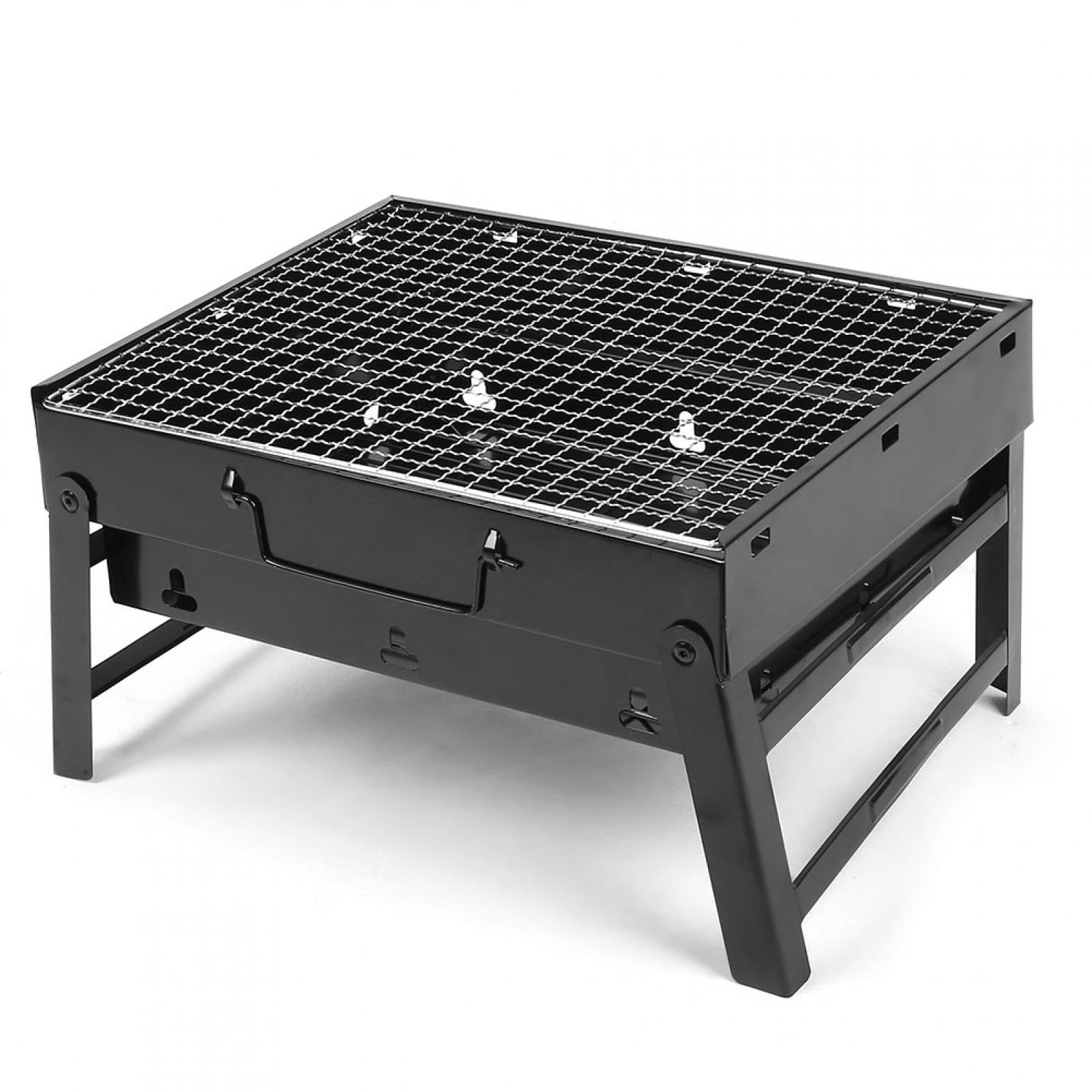 LYUMO Portable Stainless Steel Folding Barbecue Grill BBQ Charcoal Grill for Camping Outdoor, Folding Barbecue Grill,Barbecue Grill