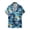 Blue, variant on Men Shirt Print Short Sleeve Males Funny Tropical Casual Hawaiian Beach Shirt