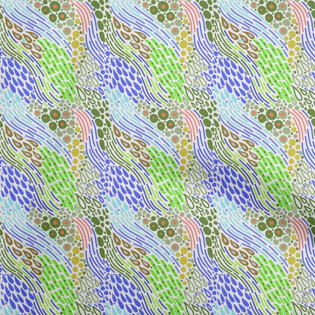 oneOone Cotton Poplin Light Green Fabric Abstract Geometric Sewing Craft Projects Fabric Prints by Yard 56 Inch Wide