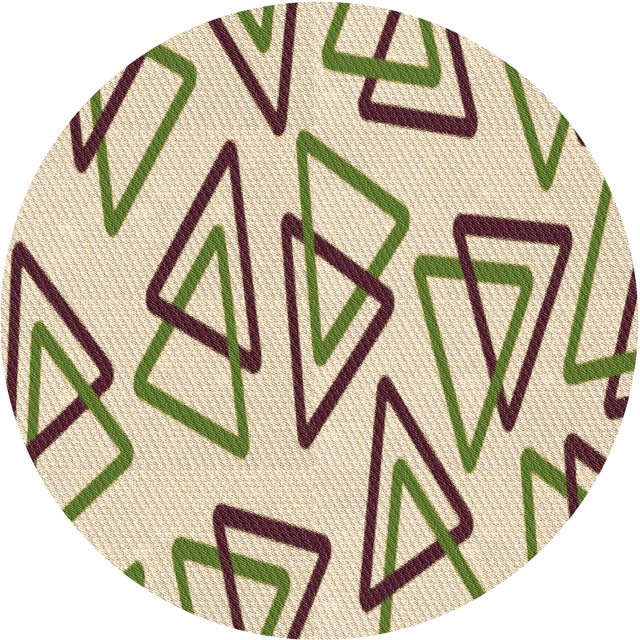 Ahgly Tapis Rond Lavable en Machine Intérieur Transitionnel Vanille Or, 8 Pieds Rond