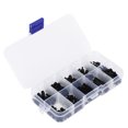 thumbnail image 4 of 140pcs Boîte M2 Nylon Tête Ronde Croix Vis Hexagonale Mâle Femelle Impasse Assortiment Kit (Noir), 4 of 9