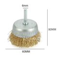 thumbnail image 1 of 6mm Shank Copper Plating Stainless Steel Wire Wheel Brushes Grinder Rotary Tool, 1 of 10