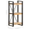 thumbnail image 4 of vidaXL 3-Tier Bookcase 40x30x80 cm Solid Mango Wood, 4 of 5
