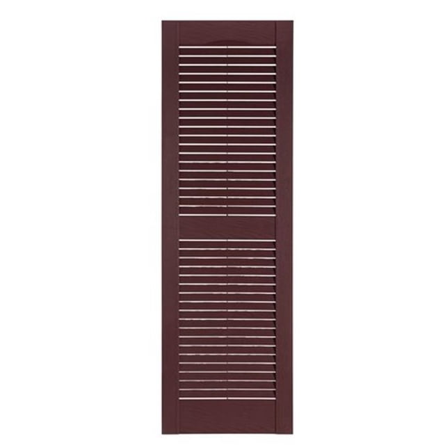 Premier Louver Exterior Decorative Shutter, Burgundy - 15 x 59 in.