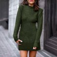 thumbnail image 1 of EGNMCR Chandail à Col Roulé pour Femmes, Chandails pour Femmes Chandail d'Automne et d'Hiver pour Femmes Décontracté Ample Chaud Couleur Unie Manches Longues Col Rond Robe Chandail à Manches Longues pour Femmes Chandail, 1 of 5