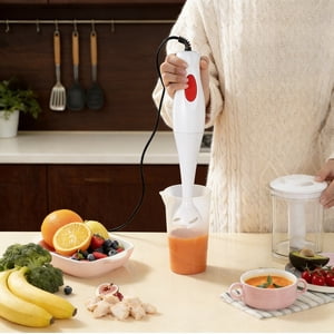 Birdeem Mélangeur d'immersion portatif, bâtonnet électrique pour la viande, mélangeur de mains compact multi-usages pour la nourriture pour nourrissons, la purée et la cuisine à domicile
