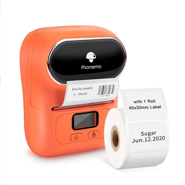 Phomemo-M110 Label Printer- Portable Mini Bluetooth Thermal Label Maker Apply to Labeling, Office, Retail, Compatible with Android & iOS System