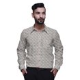 thumbnail image 1 of BESTMAN Long Sleeve Formal Shirt For Men Printed Button Down Cotton Men Shirts, 1 of 5