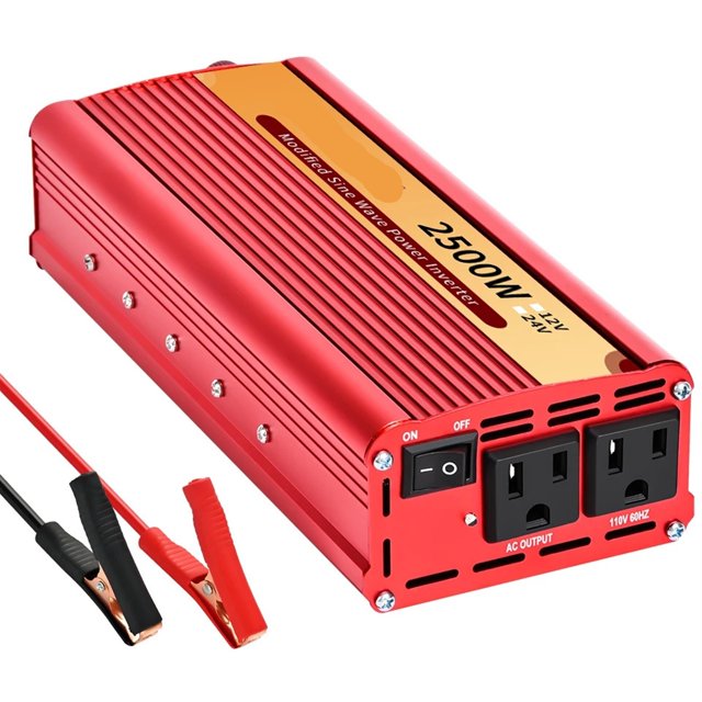 1600W,Power Inverter,DC 12V/24V to AC,Car Inverter With Dual USB Car Adapter ,Easy to Use