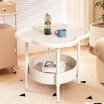 Mini Table Bedside Table Bedroom Bedside Small Storage Rack Apartment Bedside Table Compact Nightstand Storage Rack For Living Room Bedroom Dormitory White Plastic Furniture White