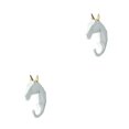 thumbnail image 3 of Wweixi Coat Hooks Easy To Install And Wide Application For Added In Daily Life White gold (horse) 2Set, 3 of 6