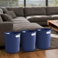 thumbnail image 5 of Large Capacity Modern Can For Home Kitchen Living Room And Bathroom Sleek Open Design Easy Disposal 3PCS, 5 of 5