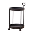 thumbnail image 2 of EGNMCR Home Coffee Table Movable Shelf Sofa Side Table Cart Bedside Shelf With Wheels Shelf Living Room Double Tier Organizer, 2 of 6
