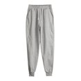 thumbnail image 1 of Ceisia Men Solid Color Loose Casual Pants Elastic Waist Drawstring Sports Gift Work Trousers, 1 of 5