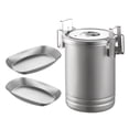 thumbnail image 1 of Elodie Casserole de Camping Batterie de Cuisine Ustensiles de Cuisine Portable Robuste Marmite à Soupe en Acier Inoxydable Type A, 1 of 8