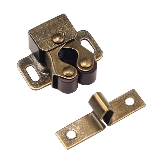Agiferg Clothes Cabinet Door Beads Double-wheel Spring Buckle Old-fashioned Door Buckle Switch Lock Cabinet Button